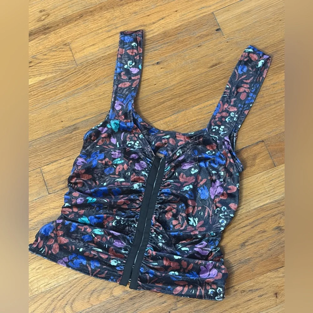 Free People velvet corset top - Picture 1 of 6